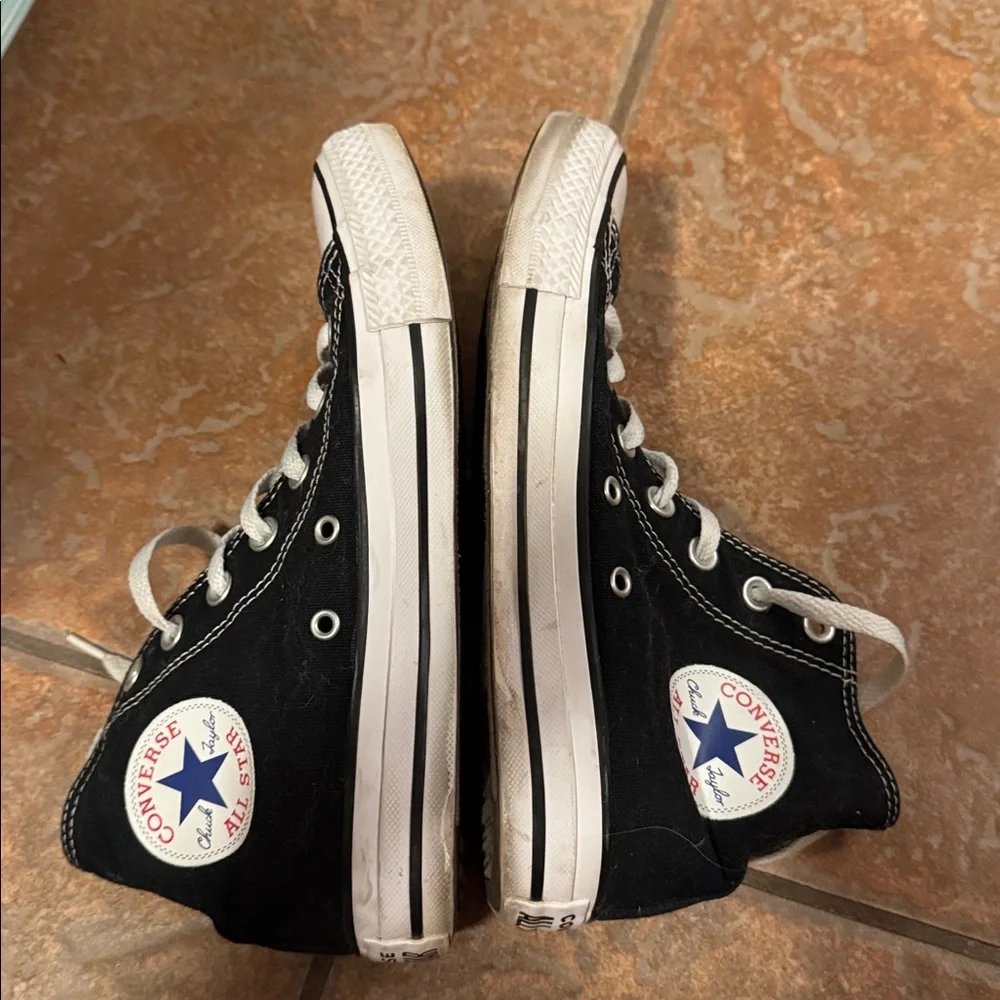 Converse Black and White High-Top Sneakers - Picture 2 of 4